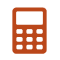 Icon illustration of a calculator